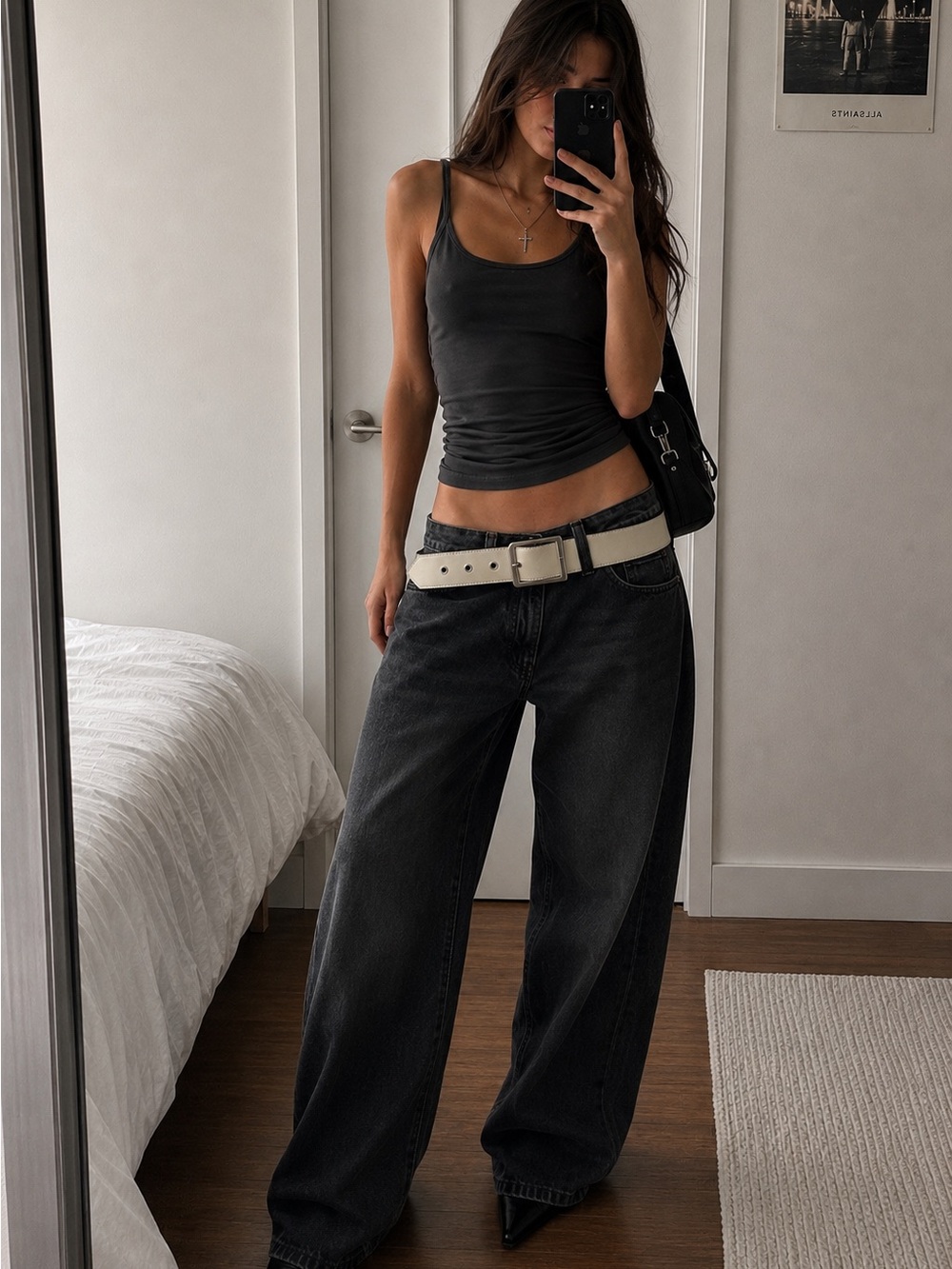 AllSaints Ivory Belt 2YK